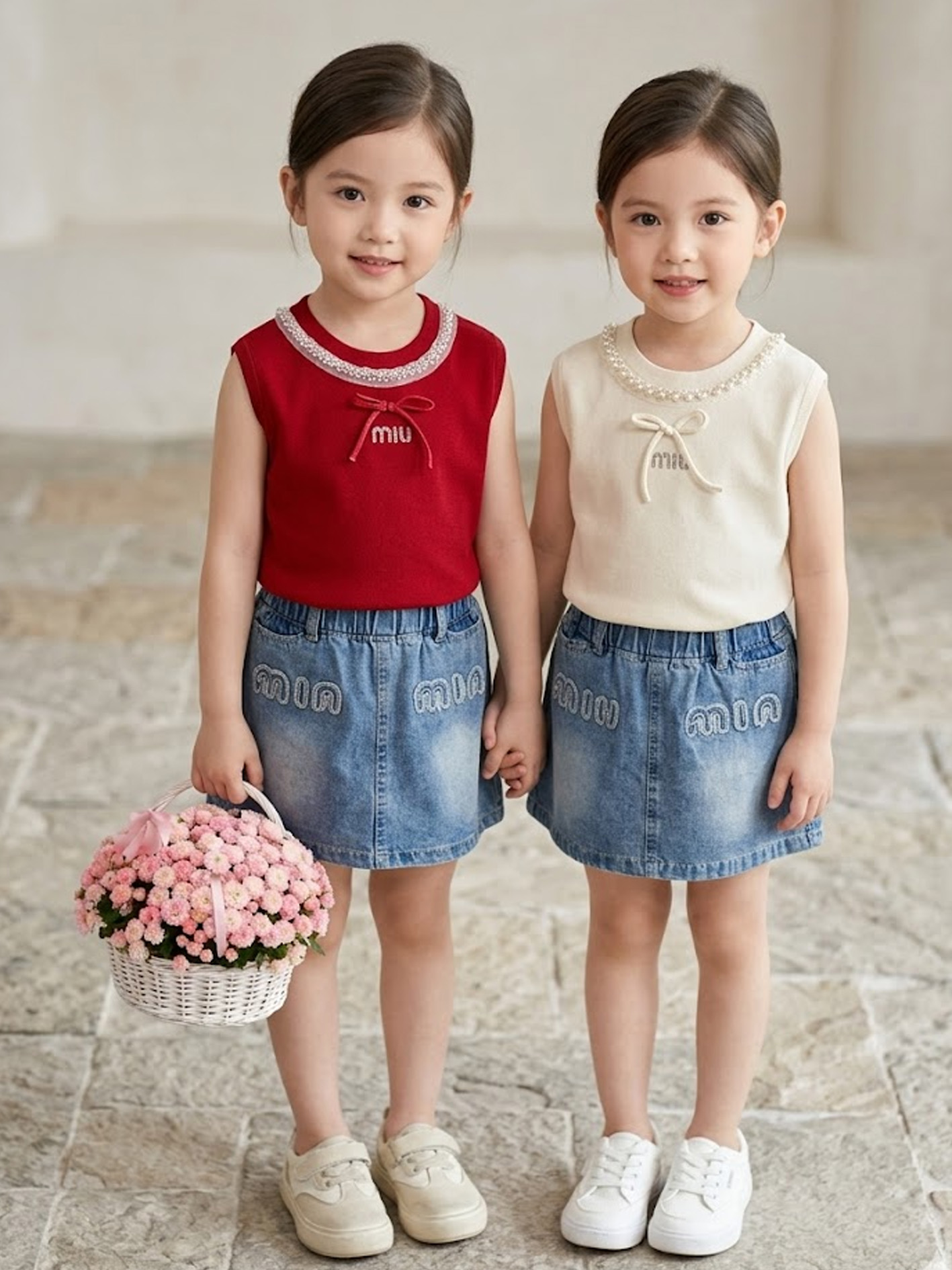 QIZLAR UCHUN YOZGI KOSTYUM (MIU MIU USLUBI, JILET + YUBKA) b0q1b731d