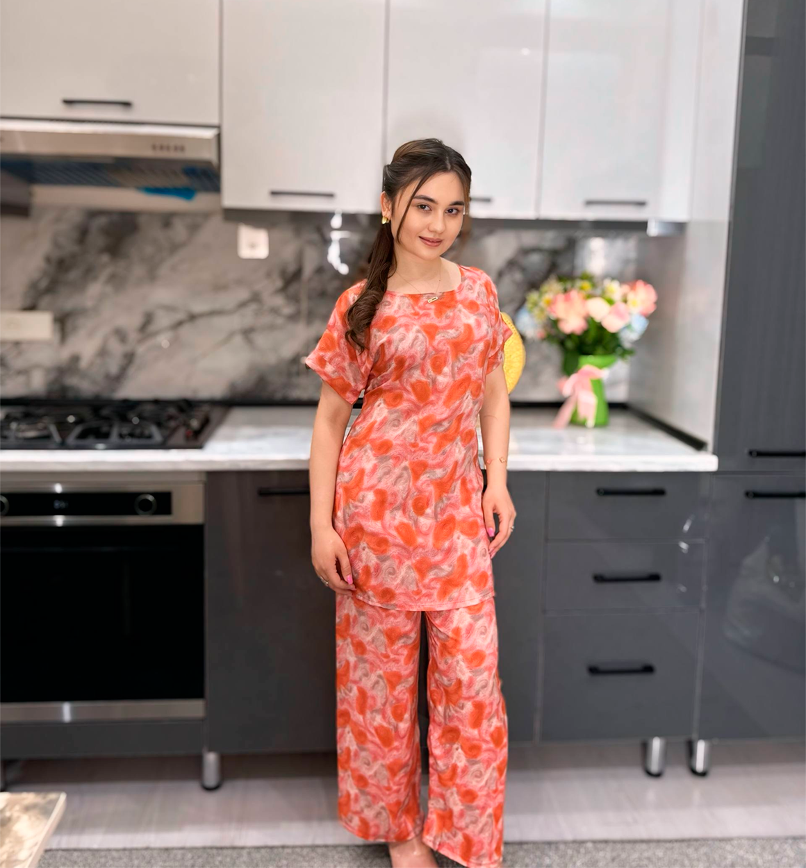 Paplin matodan ikkitalik kiyim to‘plam b9q381d