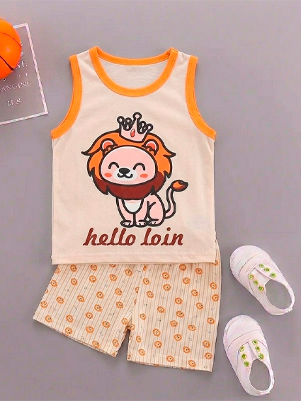 o‘g‘il bolalar uchun yozgi mayka va shortik komplekti  16307