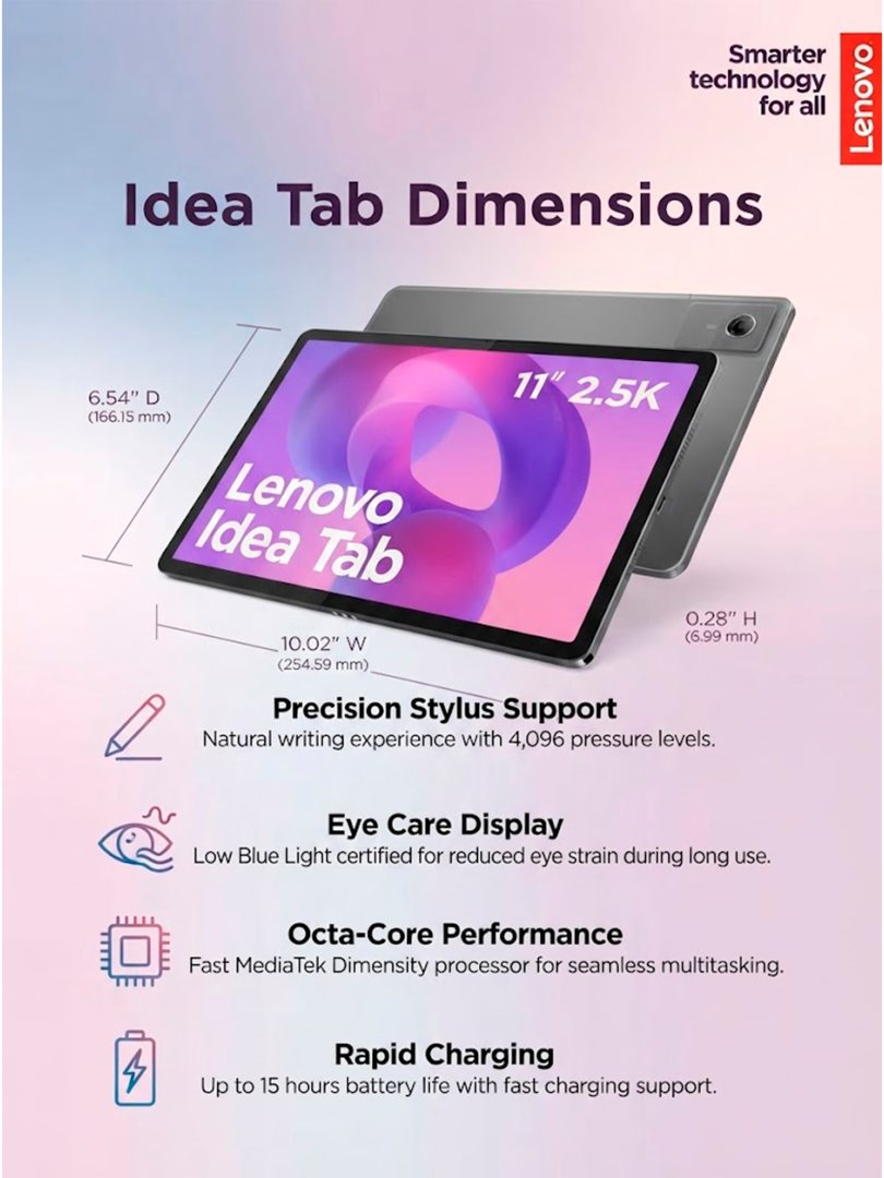 Lenovo Idea Tab (X11 Pro) — Katta 11 dyuymli 2,5K ekranli yuqori samarali planshet  17070