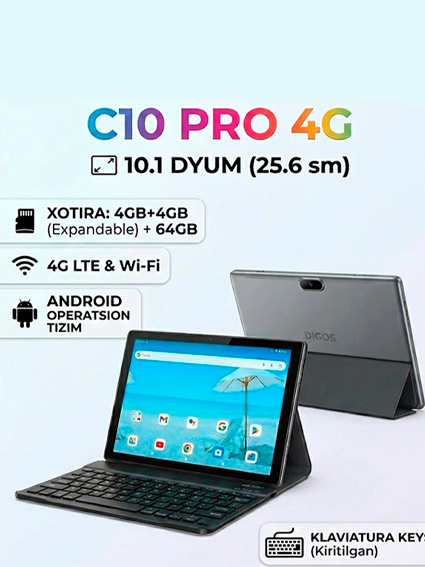 DIGOS C10 PRO 4G: Ish va o‘qish uchun kuchli va ko‘p qirrali planshet! 16684