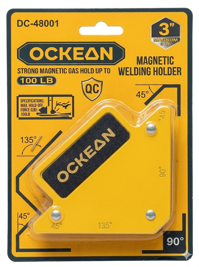 OCKEAN Professional payvandlash magnit burchakligi (Magnitniy ugolok) – 100 LB / 3 dyuym  15907