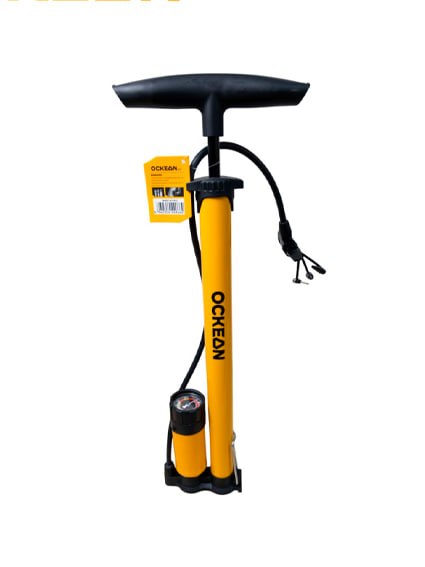 OCKEAN universal qo‘l nasosi 38x455mm – manometrli, velosiped va avtomobil uchun    16003