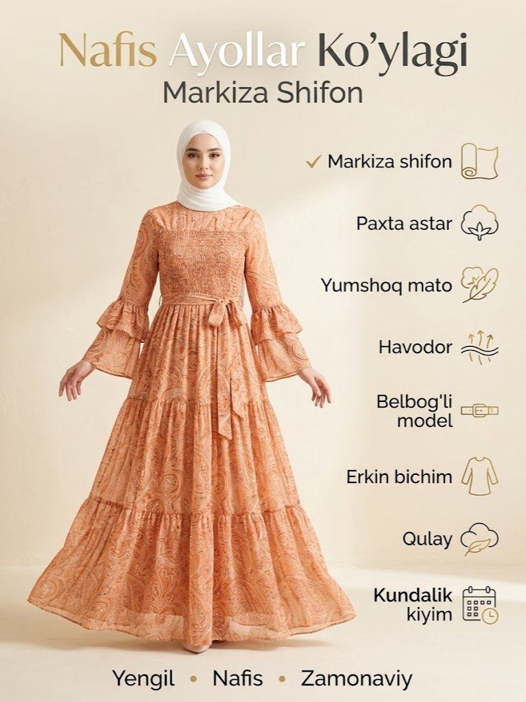 Nafis va ko‘rkam ayollar ko‘ylagi  b8q3b564d  17351