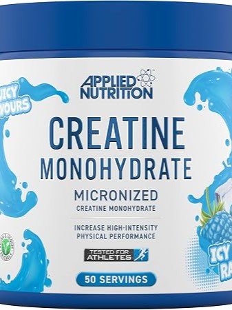 Applied Nutrition Creatine Monohydrate Micronized kreatin (250g / 50 porsiya, Icy Blue Razz ta'mi)  18654