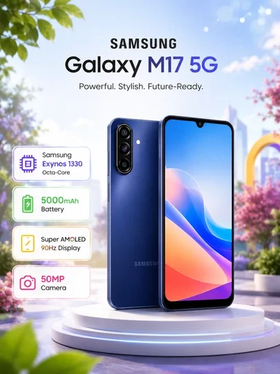 Samsung Galaxy M17 5G 4GB + 128GB (White, Black) — zamonaviy dizayn, barqaror ishlash va 5G internet texnologiyasini qo‘llab-quvvatlovchi smartfon  16356