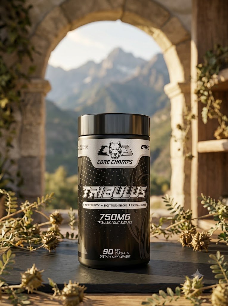 CORE CHAMPS Tribulus 750mg — Erkaklar uchun testosteron buster va mushak massasini oshiruvchi Tribulus ekstrakti, 90 veg kapsula  18885