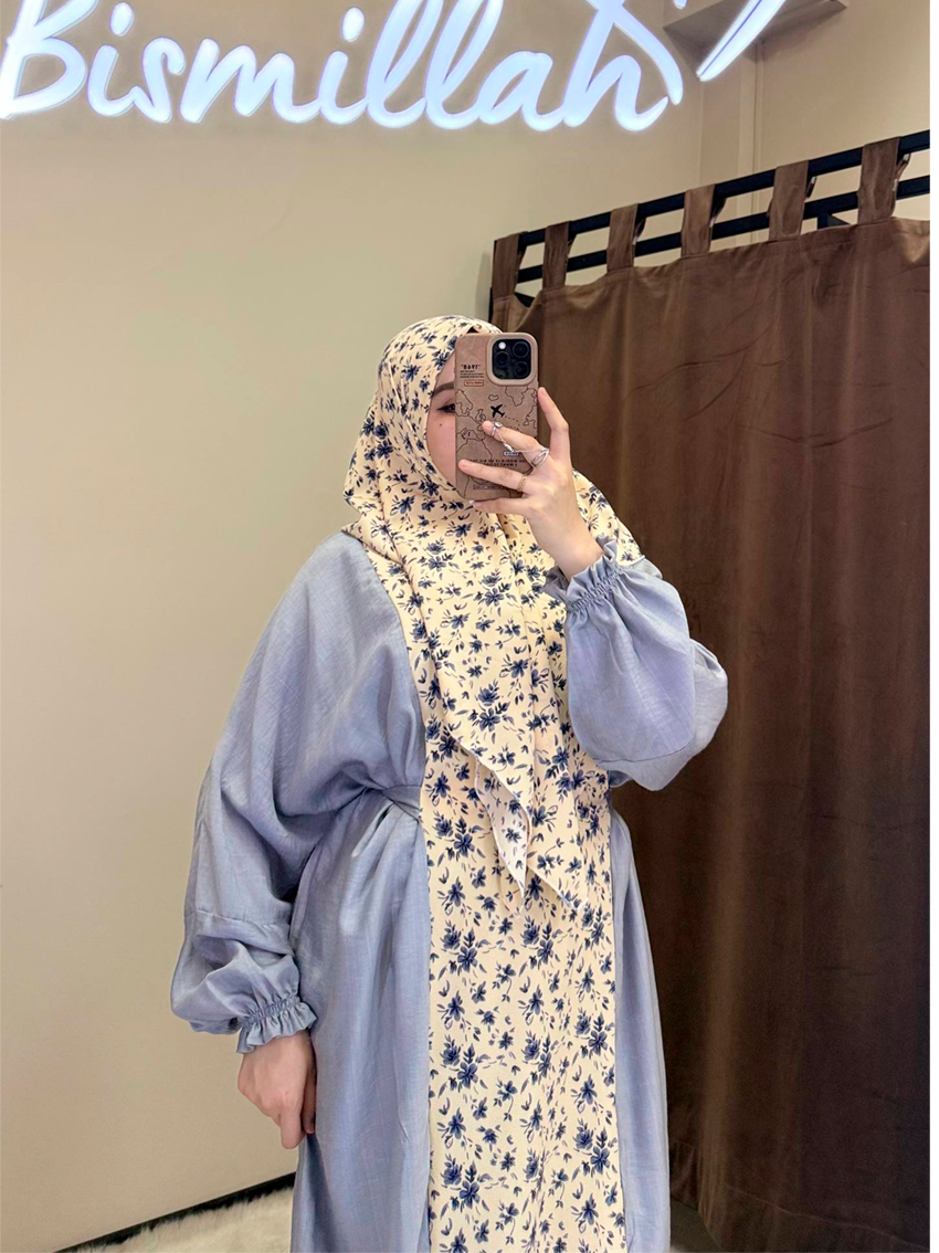 Muslim ayollar libosi – ko‘ylak va sharflik to‘plam  b7q402d