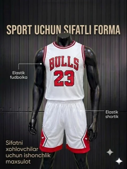 Basketbol formasi, sport formasi, qizlar va o'g'il bolalar uchun sport formasi