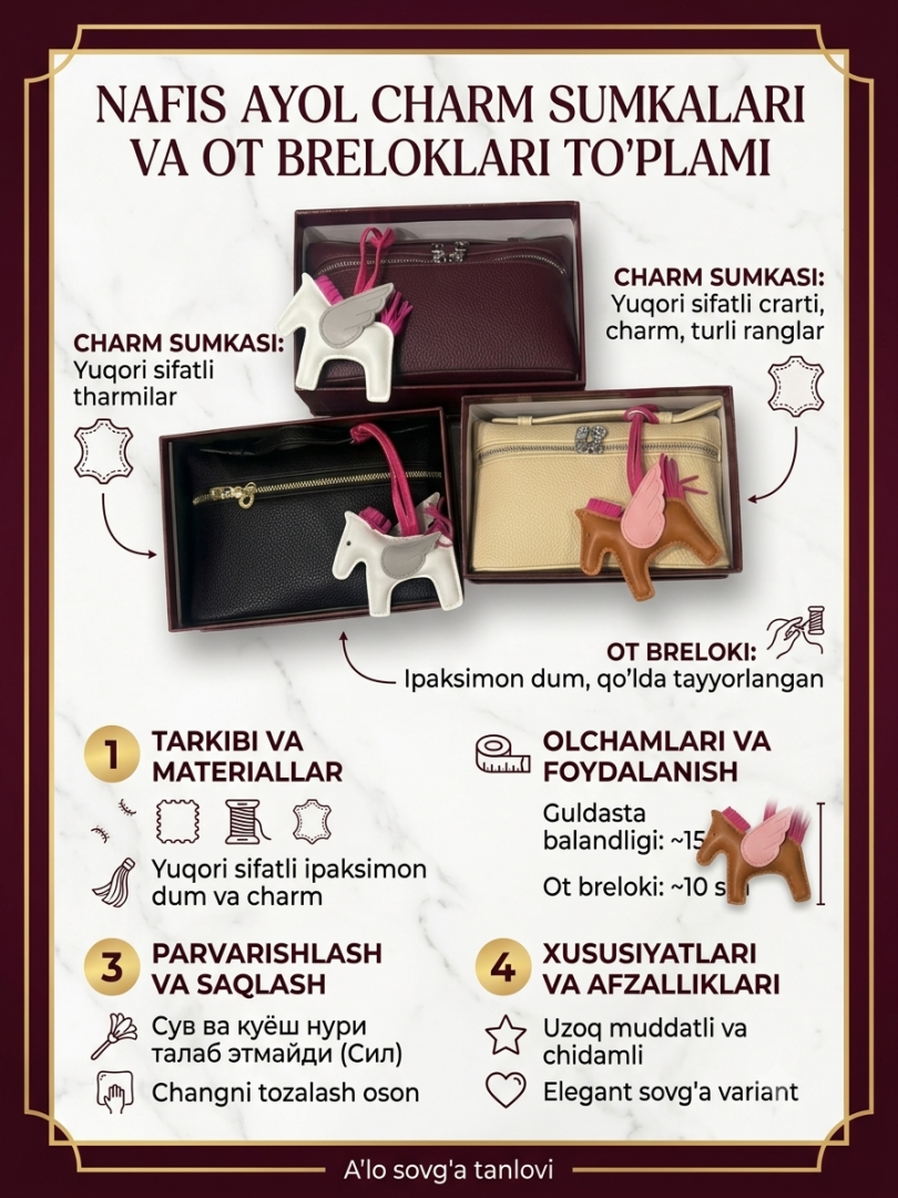 Qanotli otcha brelokli va qutidagi zamonaviy ayollar sumkasi – Har qanday obraz uchun mukammal sovg'a va tanlov!  18677   ac.1e.f10d