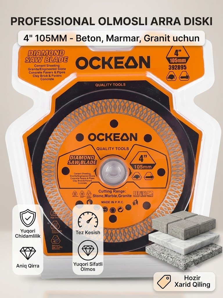 OCKEAN Professional Mesh Turbo Olmosli Arra Diski – 180 mm  15193
