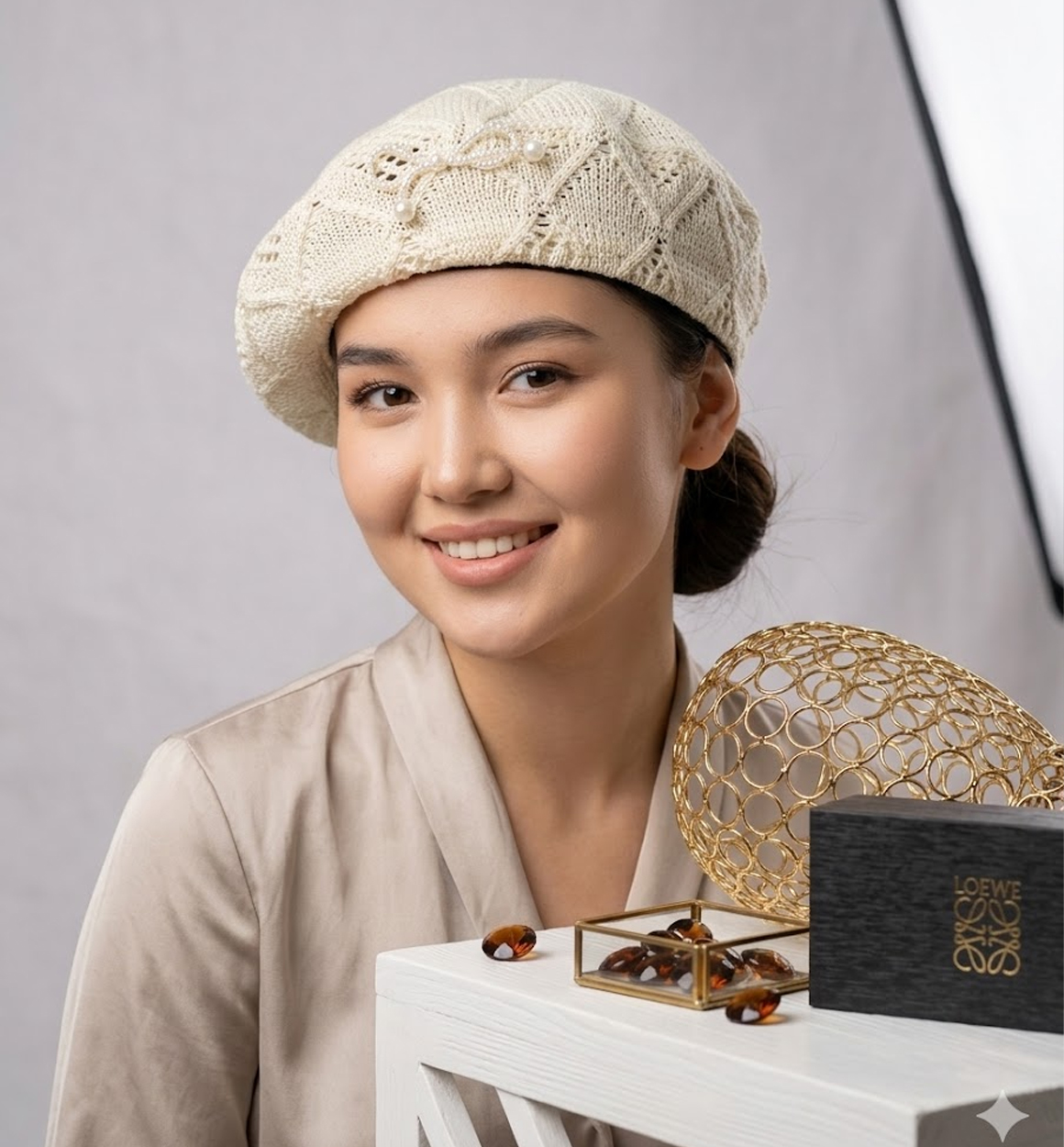 Ayollar uchun beret shapka ascq03d