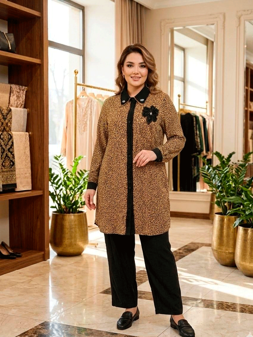 AYOLLAR UCHUN ELEGANT KOSTYUM (TUNIKA + SHIM) b5q95d
