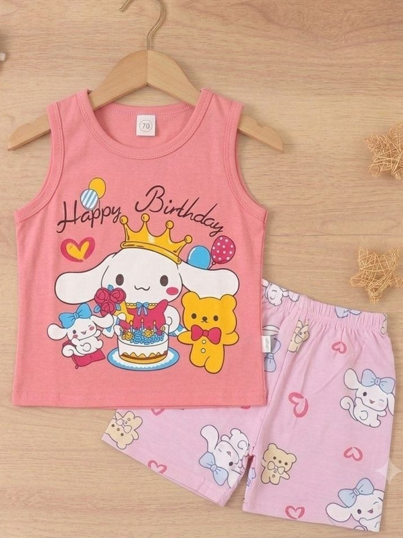 Qiz bolalar uchun yozgi komplekt mayka va shortik   16300