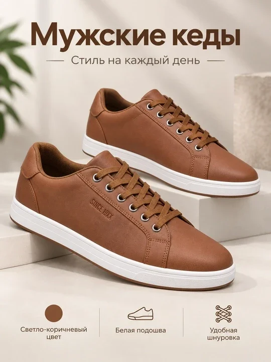 Erkaklar uchun zamonaviy kedalar, kundalik qulay oyoq kiyim