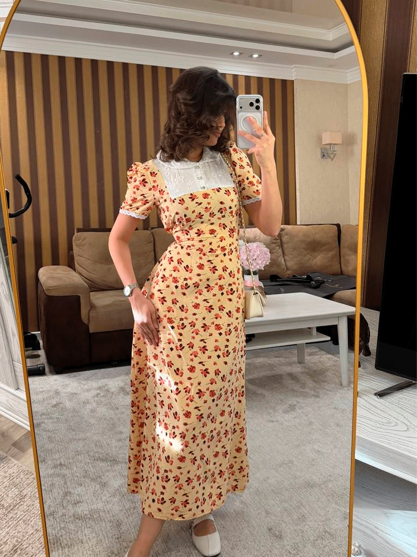 Ayollar ko‘ylagi (Mulvari floral print, vintage max) b3b8q552d