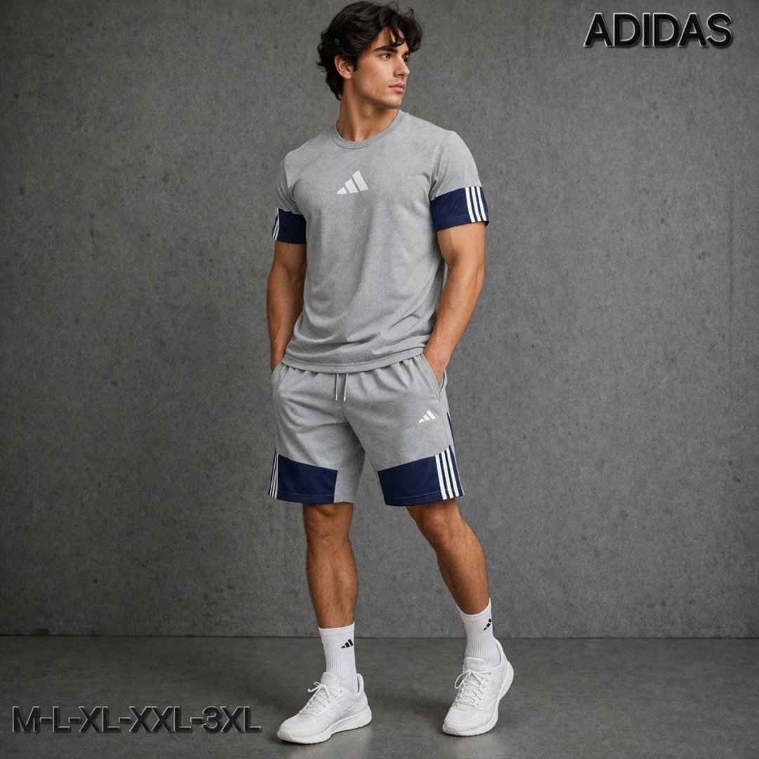 Erkaklar uchun ADIDAS sport dvoyka to'plami – Futbolka va shorti (M-3XL)  18986  b.0q.2b.703d