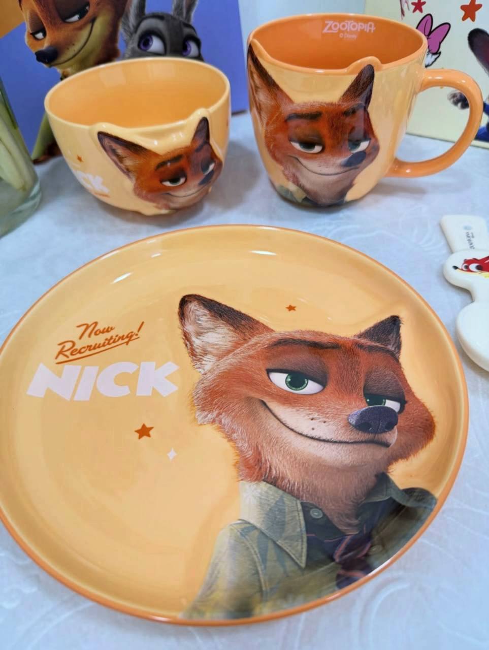 Disney Zootopia "Nick Wilde" Bolalar Idish-Tovoqlar To‘plami (5 bo‘lak)  18009  c.2q.23d