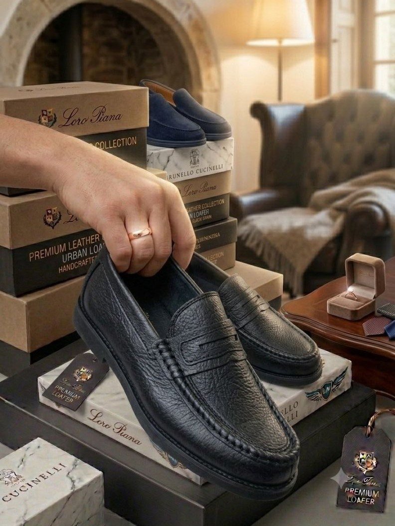Armani Premium Leather Moccasins 17721 b.0q.707d
