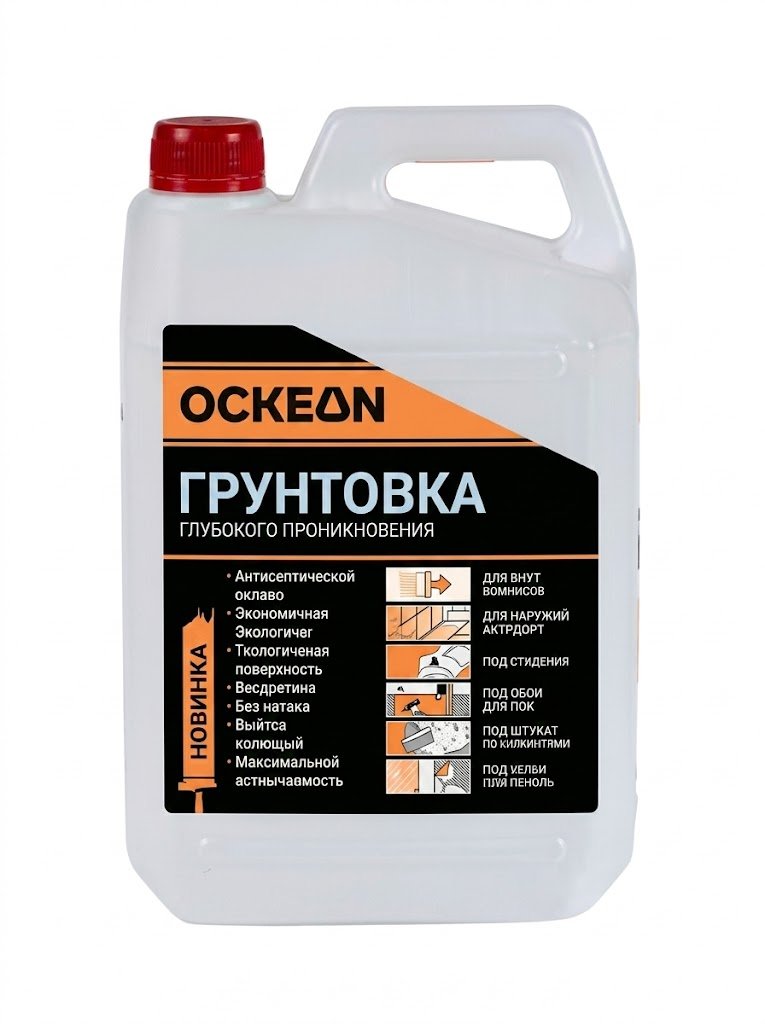 Chuqur kiruvchi gruntovka OCKEAN 1 kg — devor va shiftlarni mustahkamlovchi professional astar (akril asosli)  15827