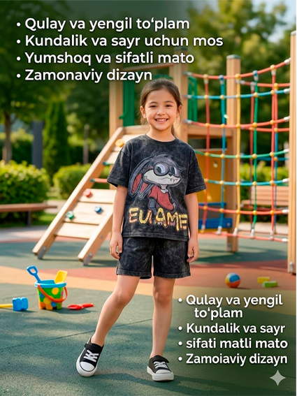 Ikkitalik kiyim to'plami (Qiz bolalar uchun) b0q1b731d