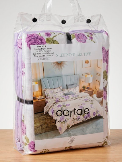 Dantale Sleep Collective — pillow-set, gulli atirgul naqshli, siren-lavanda rangida, premium sifat   a3b5aq13d   15899