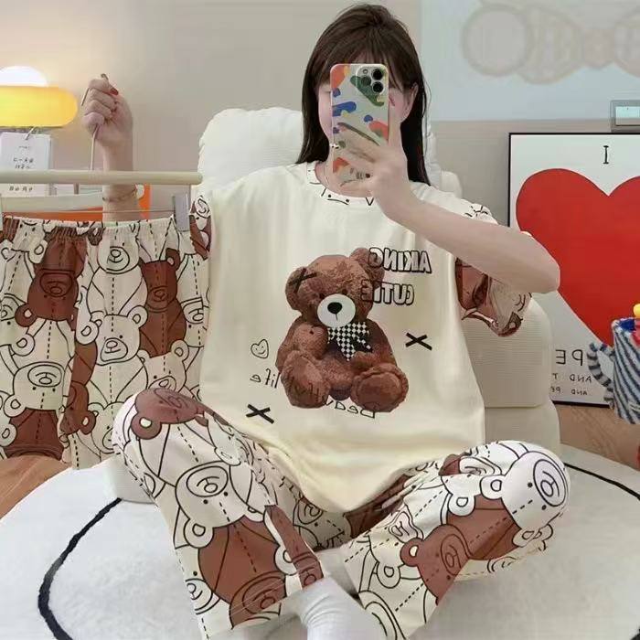 AYOLLAR UCHUN 3V1 PIJAMA (BAMBUK MATODAN)