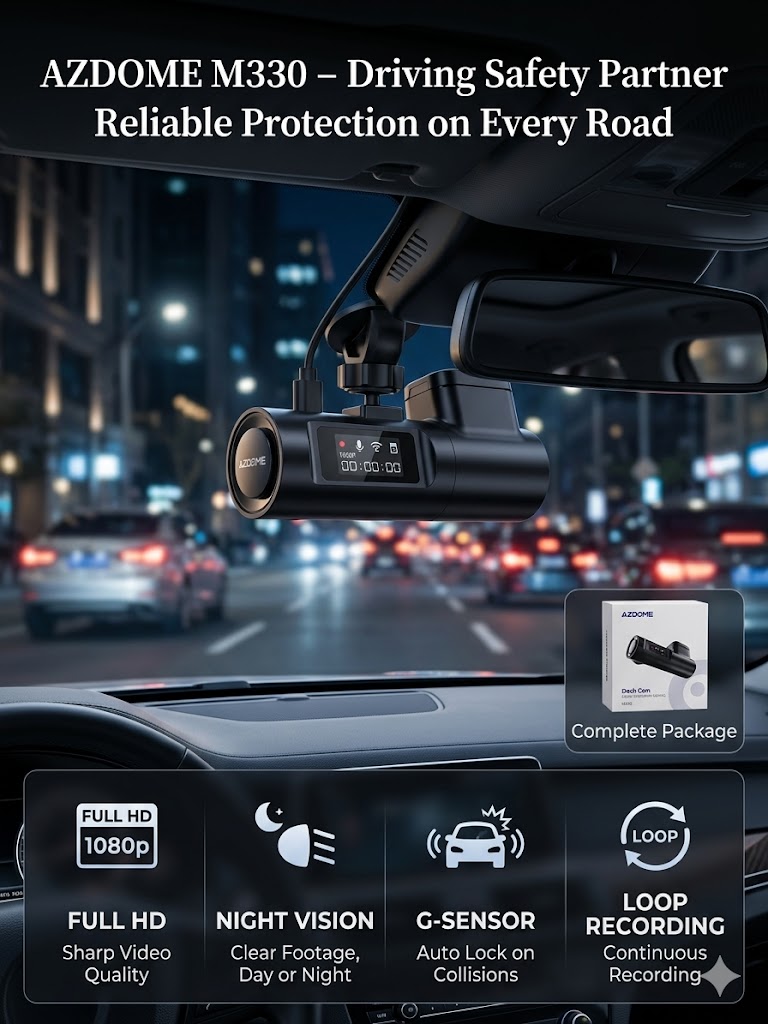 AZDOME M330 Avtomobil Videoregistratori AZDOME M330 Автомобил Видеорегистратори SM
