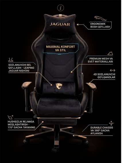 O‘yin va Ofis Kreslosi – JAGUAR GMP-001-5