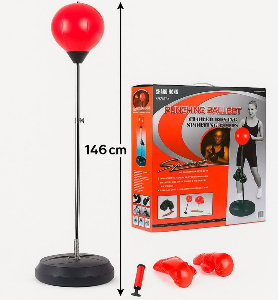 Polga o‘rnatiladigan boks grushasi (Punching Ball Set)  aRb106d