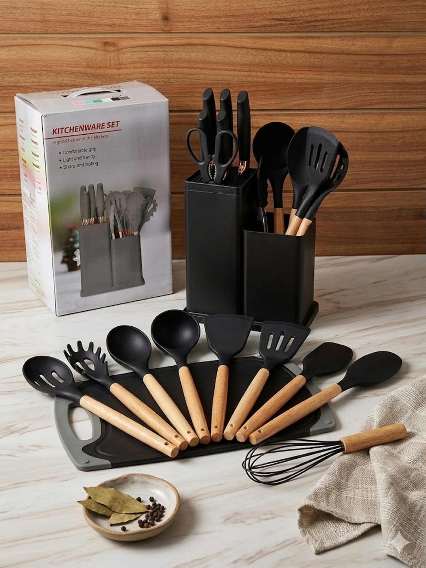 Kitchenware Set – Professional oshxona anjomlari va pichoqlar to'plami c17b12d