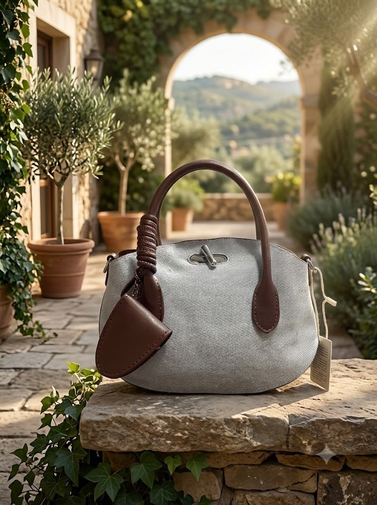 Ayollar uchun Zamonaviy Djinssi Qo'l Sumkasi – Kichik Hamyoncha (Pouch) va Charm Dastakli  18495   ac.1e.f10d