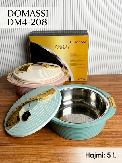 Domасsi — Insulated Casserole Ovqat Termos 5L | Model: DM4-208