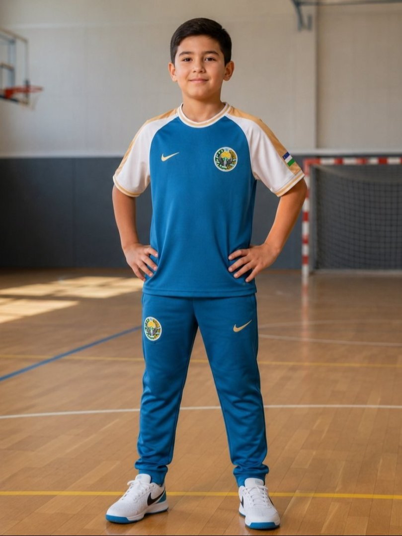O‘g‘il bolalar uchun sportivka va futbolka to‘plami | Yozgi va o‘tish davri uchun sport kiyimi (Made in China, Razmer: 11–16 yosh)  18867  b.0q.2b.703d
