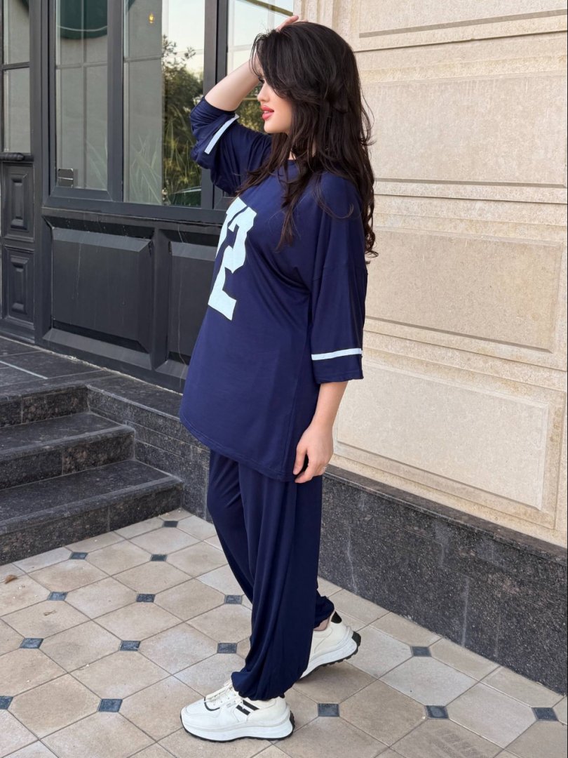 "Kaliforniya XB Original" yumshoq va zamonaviy Oversize dvoyka kostyum  19217  b.3b.8q.564d