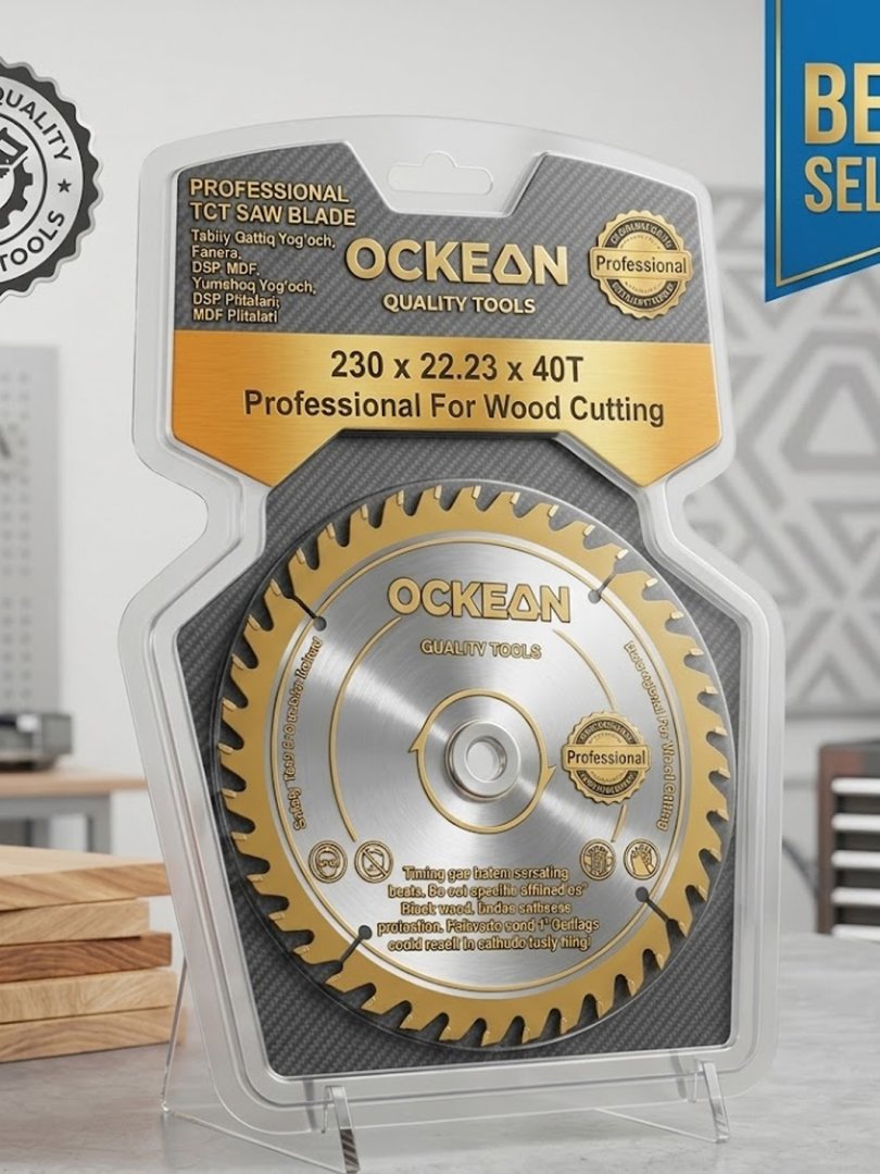 Ockean Professional TCT Yog‘och Kesish Diski 230x40 – Yuqori Aniqlik va Toza Kesish  15220