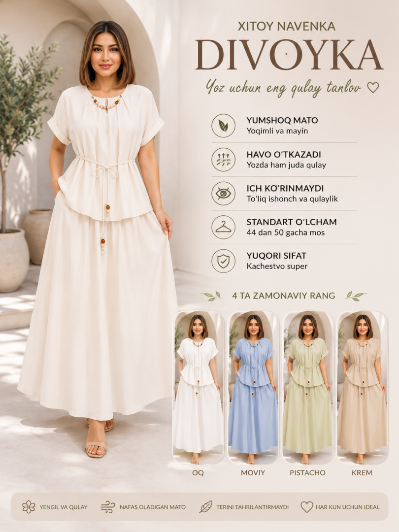Bo'g'in yoqali peplum ko'ylak va keng yubka to'plami  b7q126d  18626