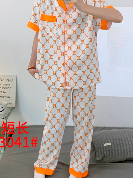 Ayollar uchun naqshli pijama komplekti — uy kiyimi, katta o'lchamlar XL-3XL, turli rang va naqshlarda   b205d  16410