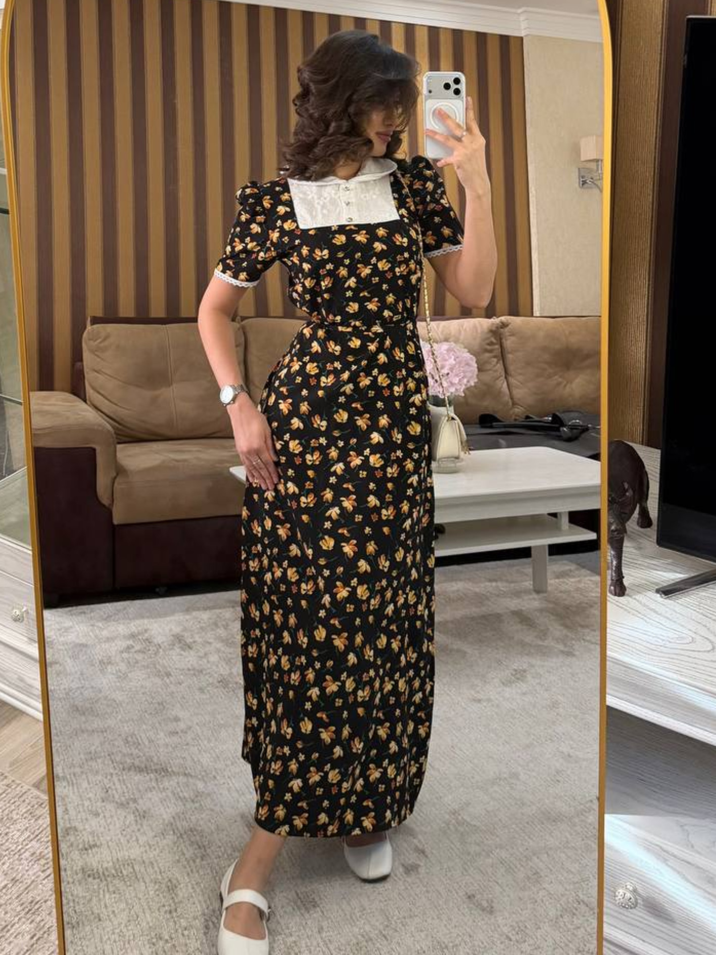 Ayollar ko‘ylagi (Mulvari floral print, vintage max) b3b8q552d