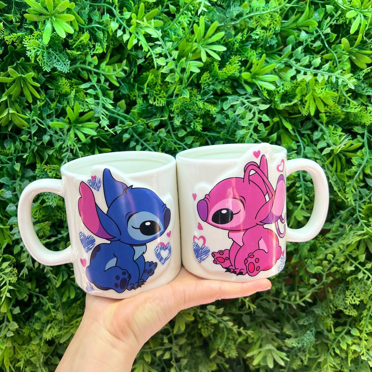 Stitch dizaynli 2 talik premium bokal qoshiqchasi bilan — juftliklar uchun maxsus tanlov. ac6q306d