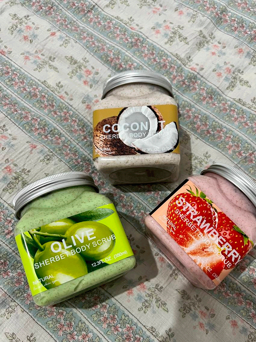 Sherbet Body Scrub – qulupnayli tana skrabi (Strawberry) xp