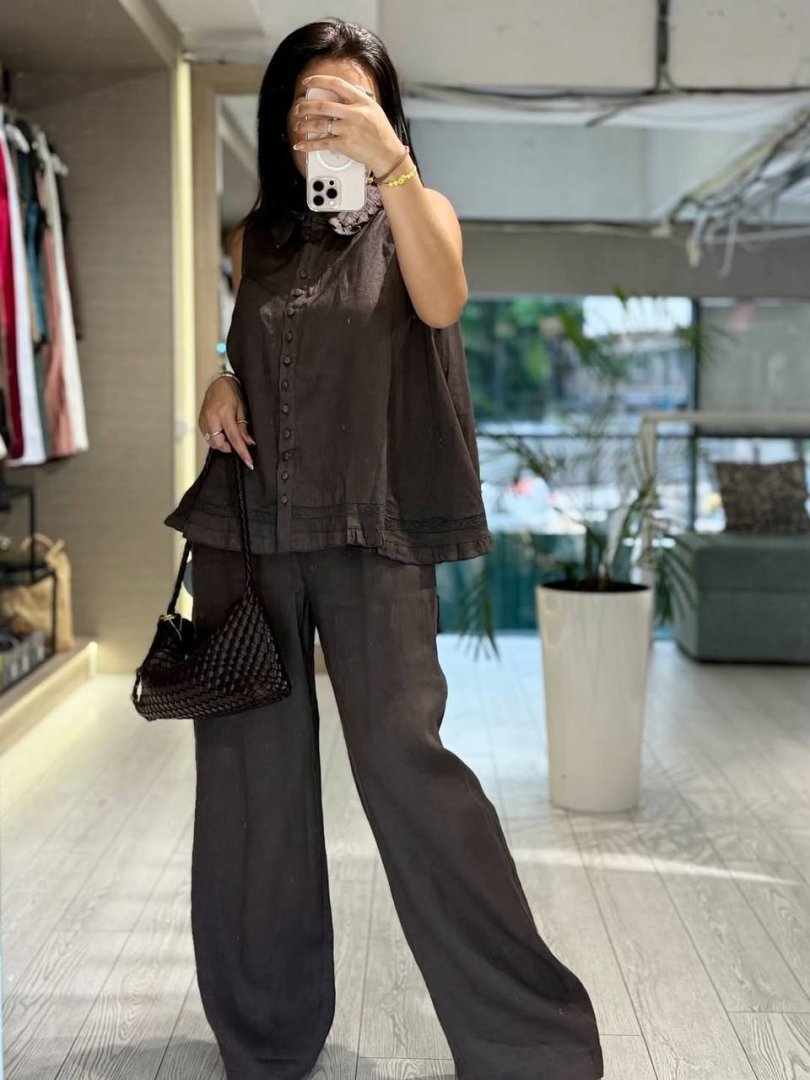 Yozgi ayollar dvoykasi — Yengsiz lyon top va keng shim  b8q549d  18257