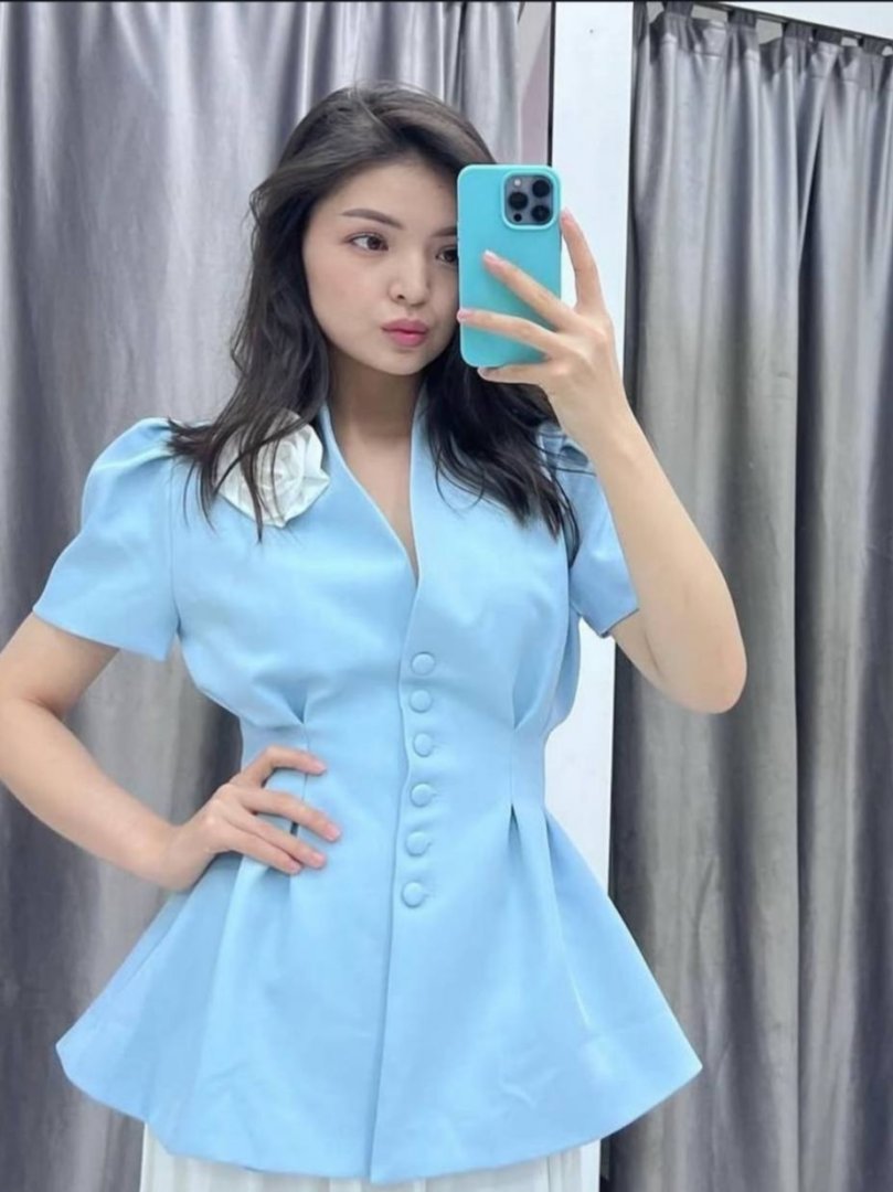 Nafis ayollar dvoykasi — Gulli peplum jaket va plisse yubka  b3b7q529d    18261